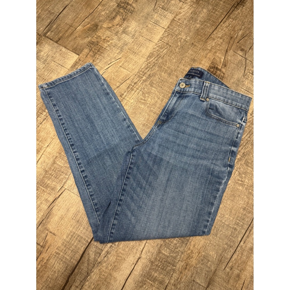 Talbots Simply Flattering 5-Pocket Straight Leg Jeans Womens 10 Blue Medium Wash